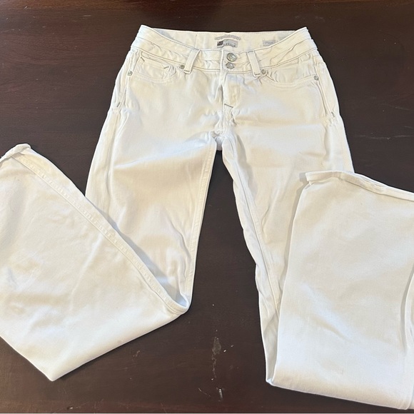 Rerock for Express White Flare Jeans Size 4/27 - Picture 1 of 9